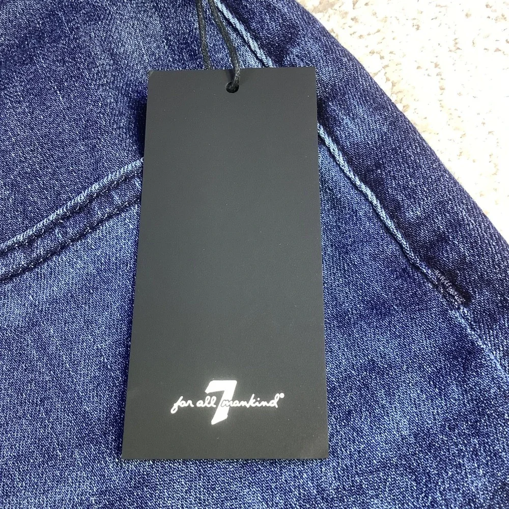 7 For All Mankind Mens The Straight Airweft Denim Jeans Proper Blue 36 x 34 NWT